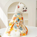 Cute Dog Floral Dress, Adorable Puppy Skirt for Small to Medium Sized Female Dogs/Cats