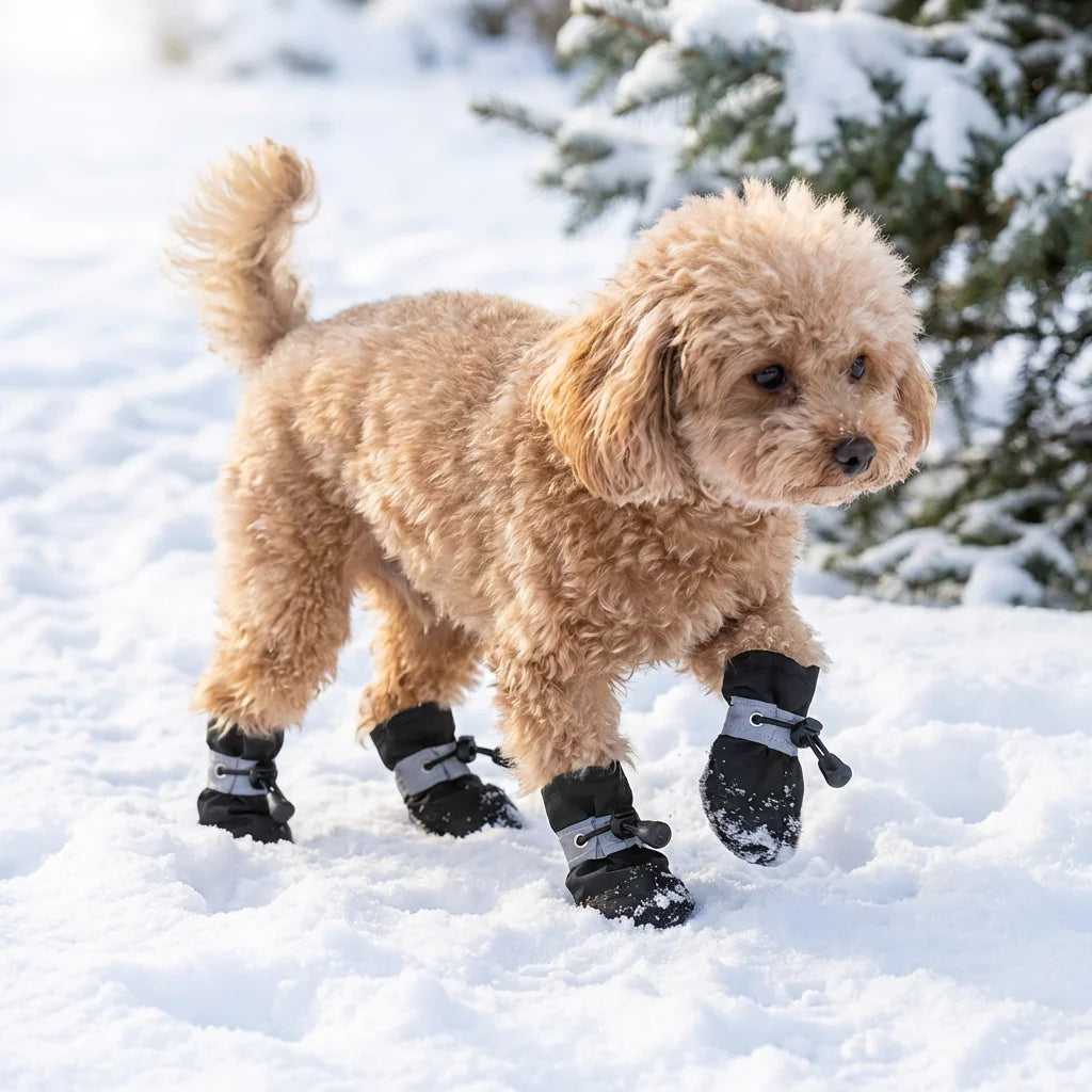 X-Small Waterproof Durable Dog Shoes, for 3-4 Lb. Tiny Dogs