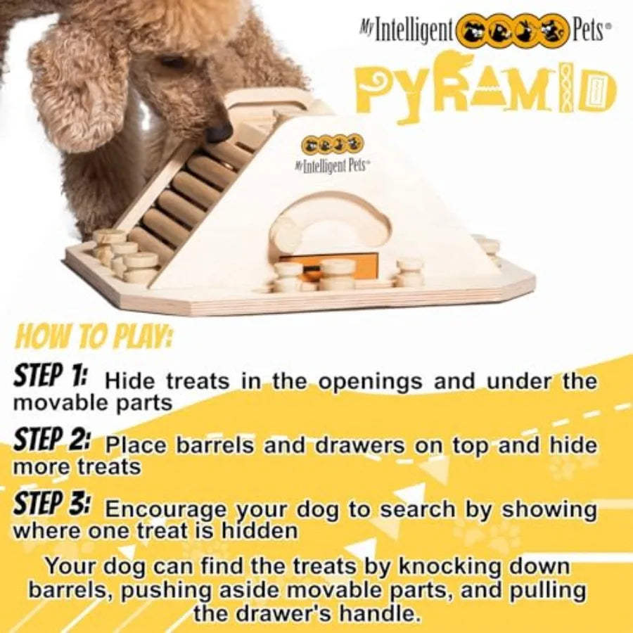 Brain Game, Interactive Puzzle, Boredom Buster & Mental Stimulation Toy for Smart and Active Dogs