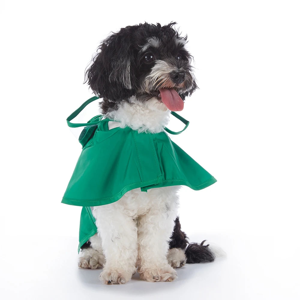 Fashionable Reflective Dog Raincoat, Cute, Hooded, Waterproof Jacket for Big Dogs