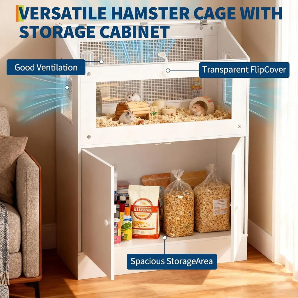 Hamster/Guinea Pig/Rat/Small Animal Cage with Storage Cabinet