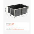 Canvas Above Ground Fish Pond PVC Koi Tank with Clear Viewing Panel for Breeding