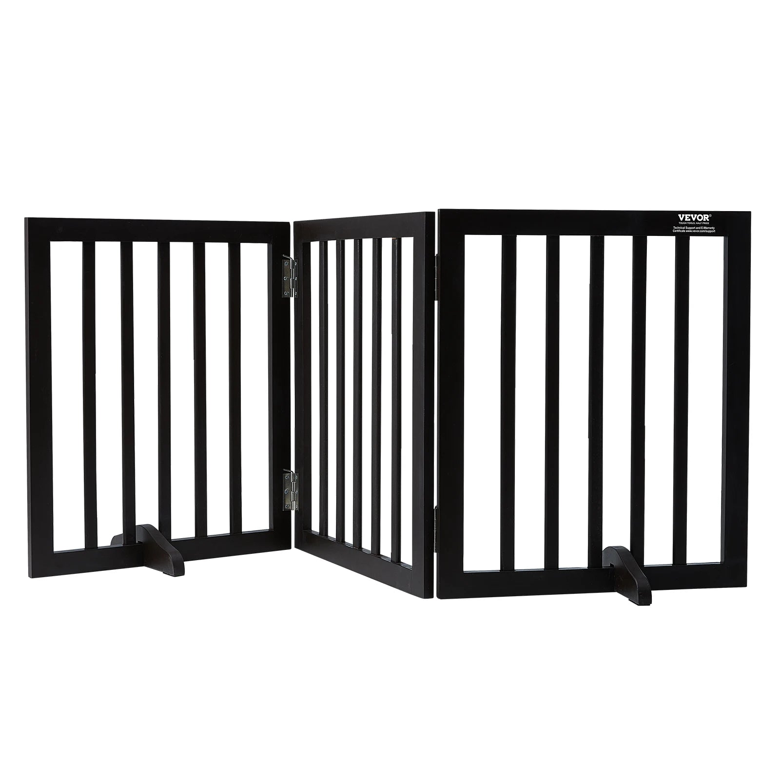Freestanding Pet Gate, 3 Panels, Foldable Dog Gate for Narrow Passageways