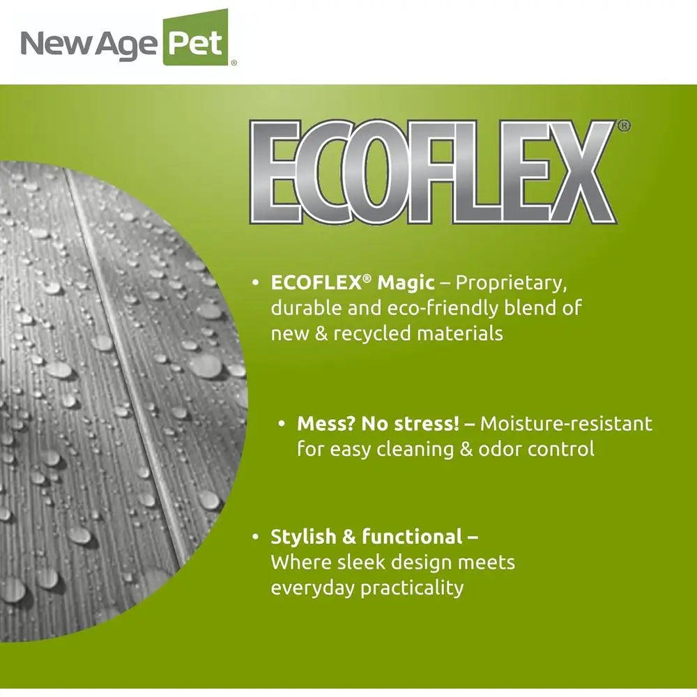 Large 48 Ecoflex Reptile Habitat - Mojave Lounge in Maple, Black & Grey with Easy Assembly, Sliding Glass Doors, and Mesh Cover