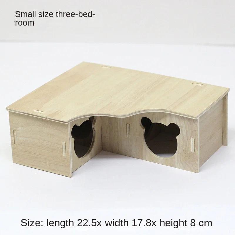 Wooden Hamster Toys, Cages, Running Wheels, Villas, Swings, Nests, Bite Resistant