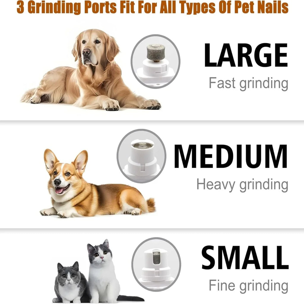 Quiet Pet Nail Grooming Tool, Grinder with 2 LED Lights