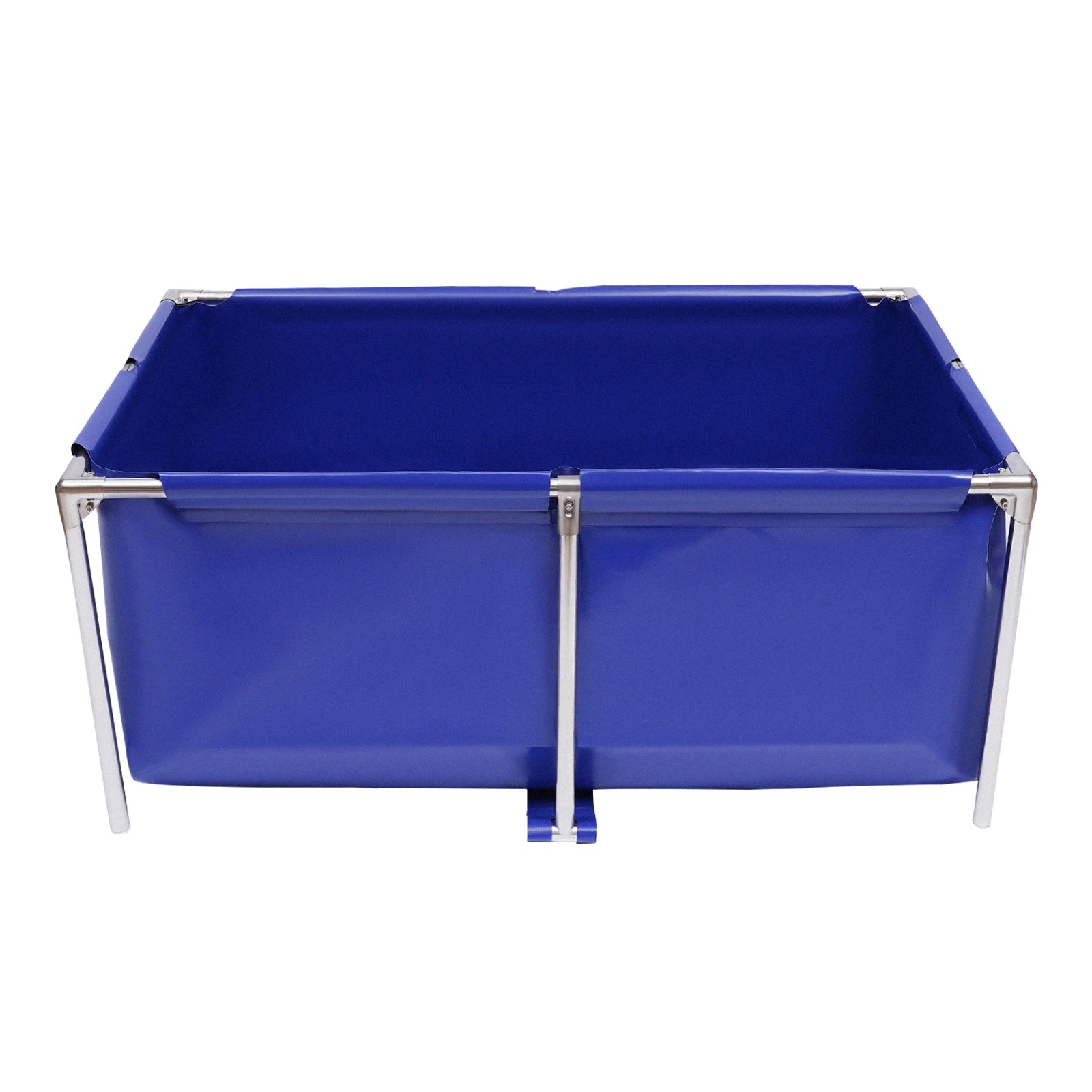Small Canvas Blue Cuboid  Above Ground Pond Portable Koi Breeding Pond or Turtle Ornamental Pool