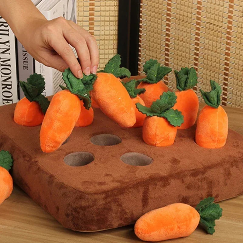 Innovative Snuffle Mat of Pet Plush Carrots for a Great Interactive Dog/Cat Toy