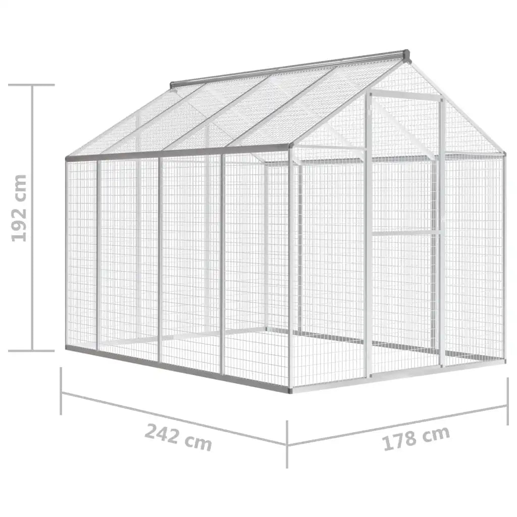Versatile outdoor aluminum aviary bird home with easy assembly  178x242x192 cm / 178x122x194 cm/183x178x194cm
