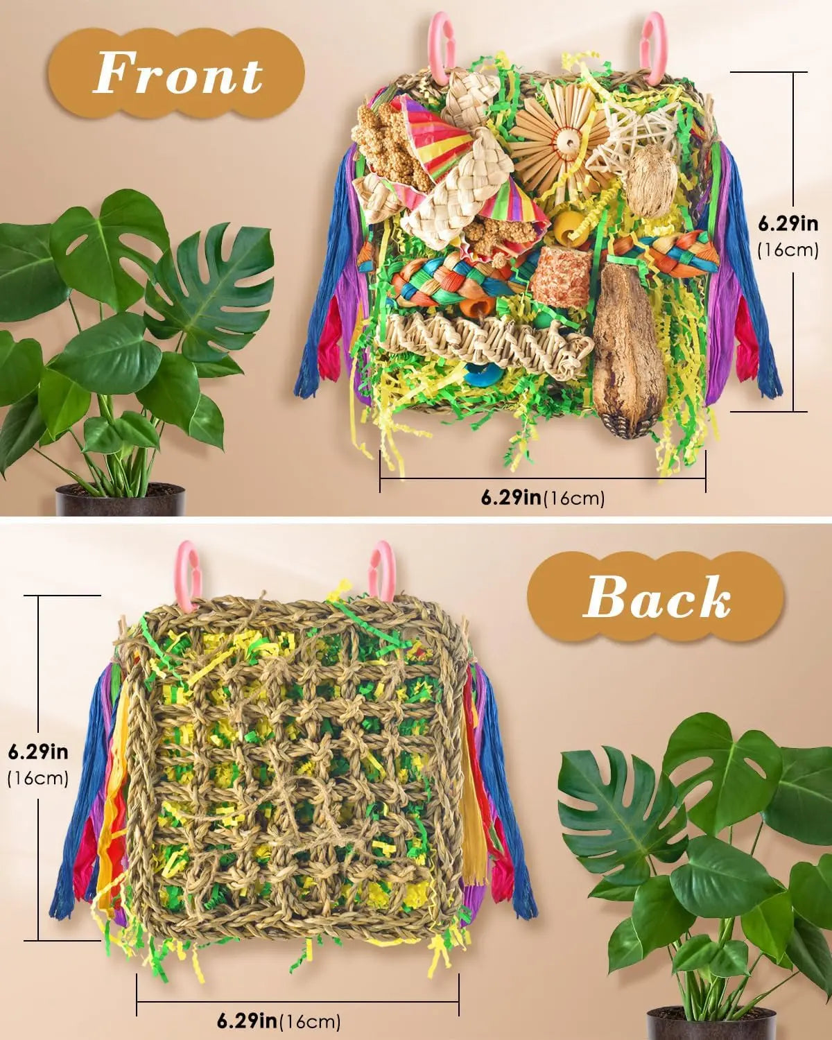 Bird Toy, Foraging Swing, Hanging Cage, Climbing Wall Accessory