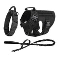 Tactical Dog Vest Harness, Collar, Leash, Molle Pouches For Medium Large Dogs