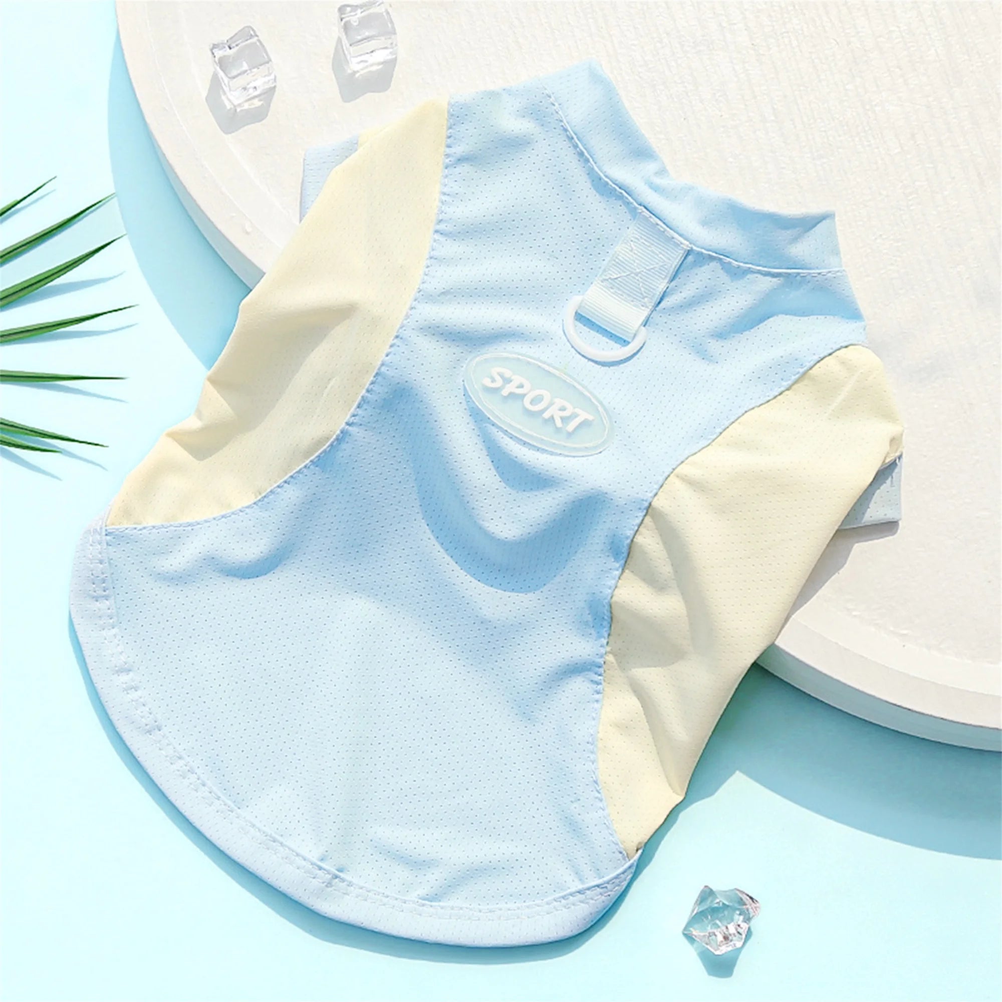 Breathable Cooling Dog T-Shirt with Ice Silk Material for Cats and Puppies