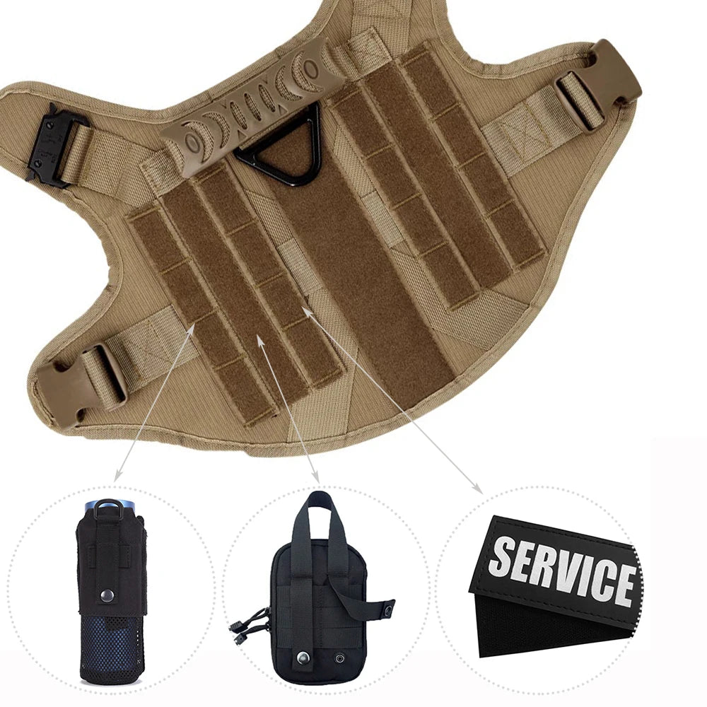 Large Dog Harness And Leash Set, Training Walking Vest Harness And Collar For Medium Large Dogs