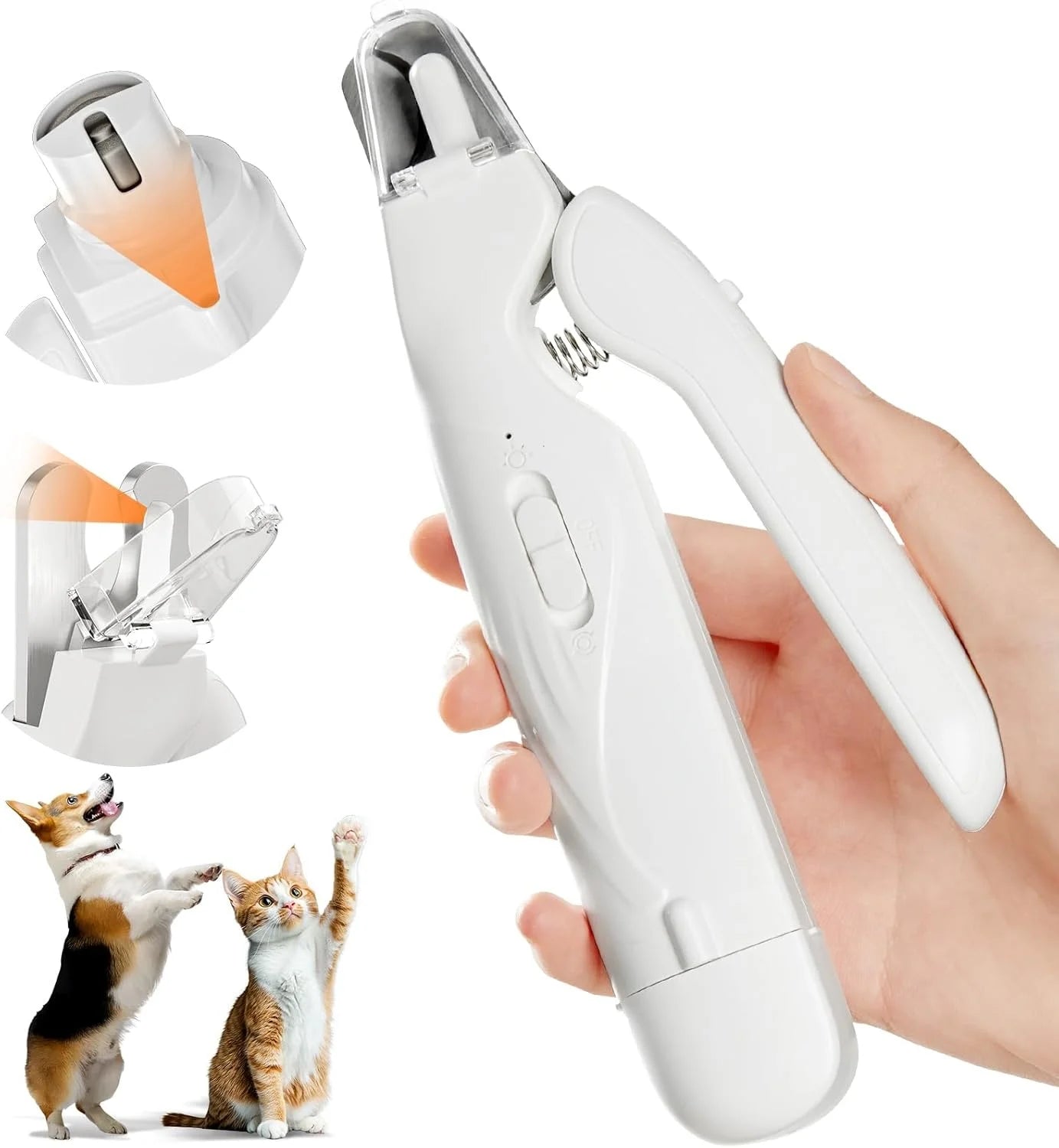 Quiet Pet Nail Grooming Tool, Grinder with 2 LED Lights