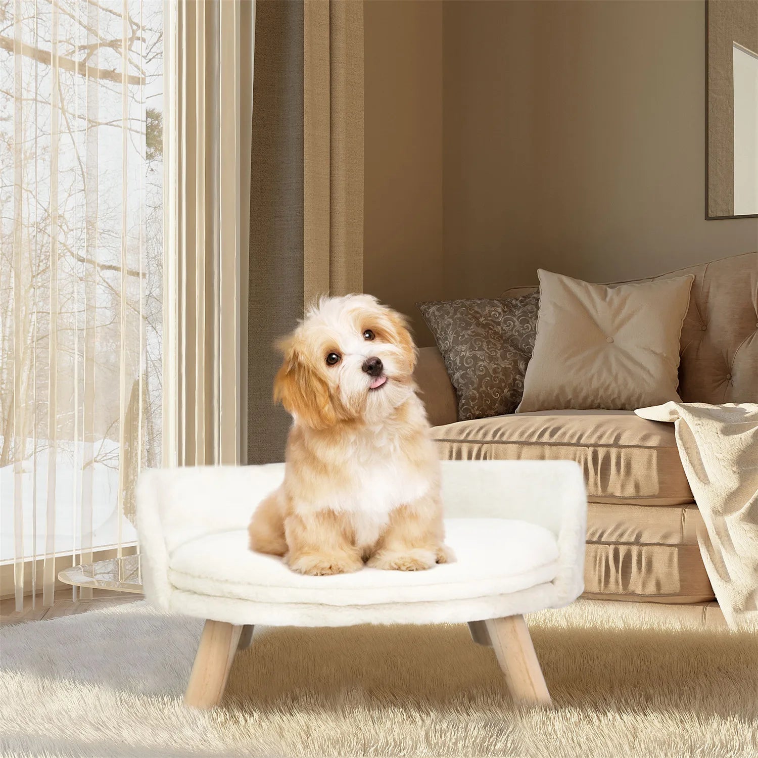 Raised Sofa Bed w/Removable Cushion Sleep House