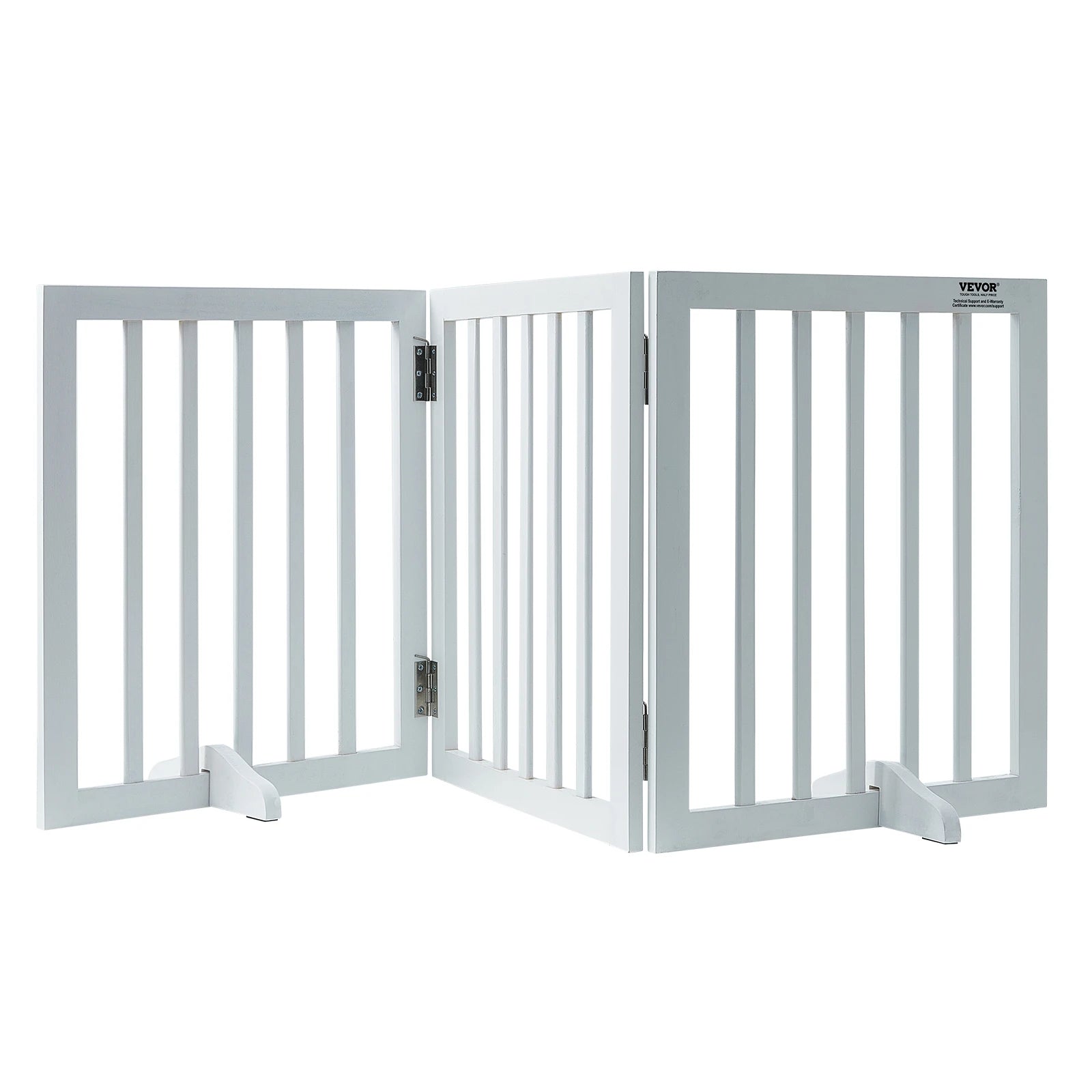 Freestanding Pet Gate, 3 Panels, Foldable Dog Gate for Narrow Passageways