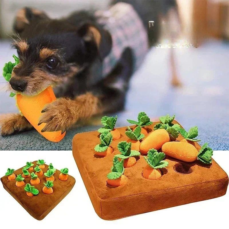 Innovative Snuffle Mat of Pet Plush Carrots for a Great Interactive Dog/Cat Toy
