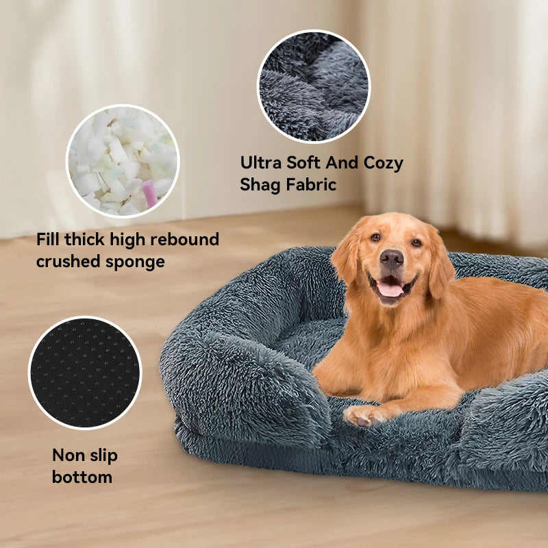 Thickened Orthopedic Bed for Large Dogs, Washable Cover, Durable Furniture