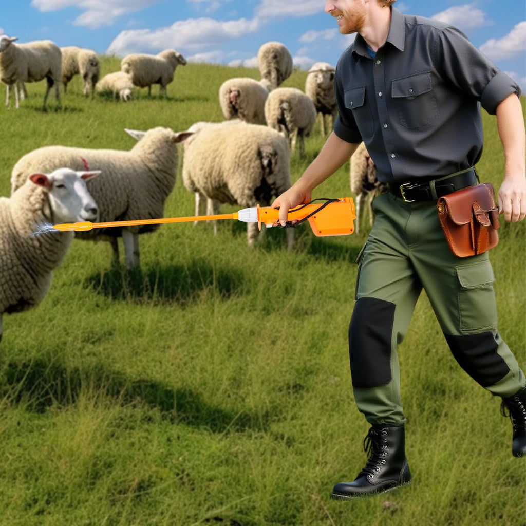 31.5in Cattle Prod Stick, Animal Repellent , Electric Rechargeable, Herding Tool for Cattle, Sheep, Horse, Donkey