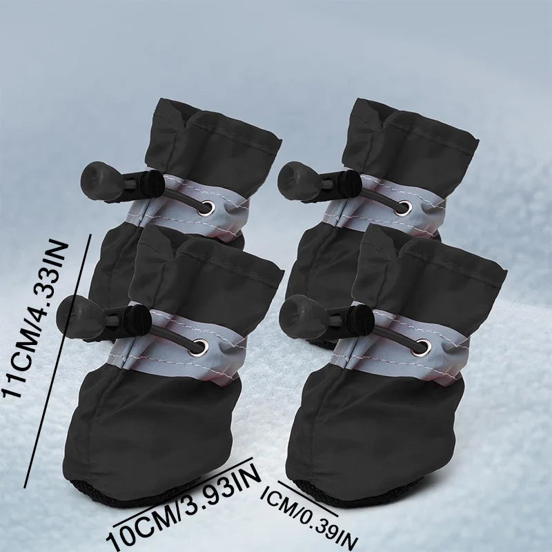 X-Small Waterproof Durable Dog Shoes, for 3-4 Lb. Tiny Dogs