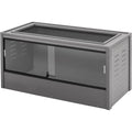 Large 48 Ecoflex Reptile Habitat - Mojave Lounge in Maple, Black & Grey with Easy Assembly, Sliding Glass Doors, and Mesh Cover