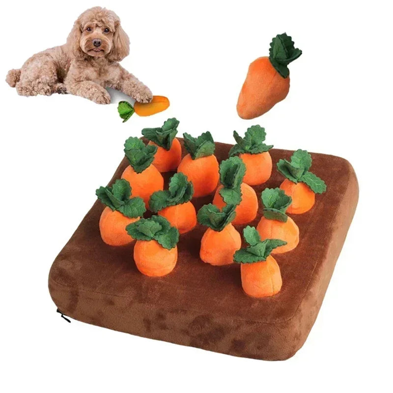 Innovative Snuffle Mat of Pet Plush Carrots for a Great Interactive Dog/Cat Toy