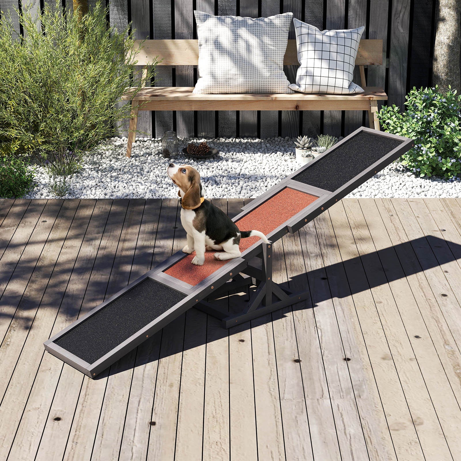 Wooden Dog Agility Seesaw Dog Outdoor Run Game Toy for Obstacle Courses