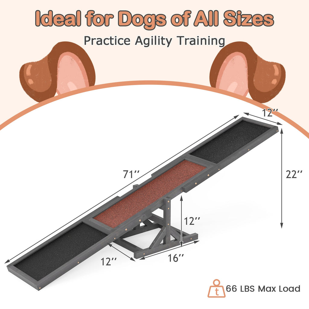 Wooden Dog Agility Seesaw Dog Outdoor Run Game Toy for Obstacle Courses