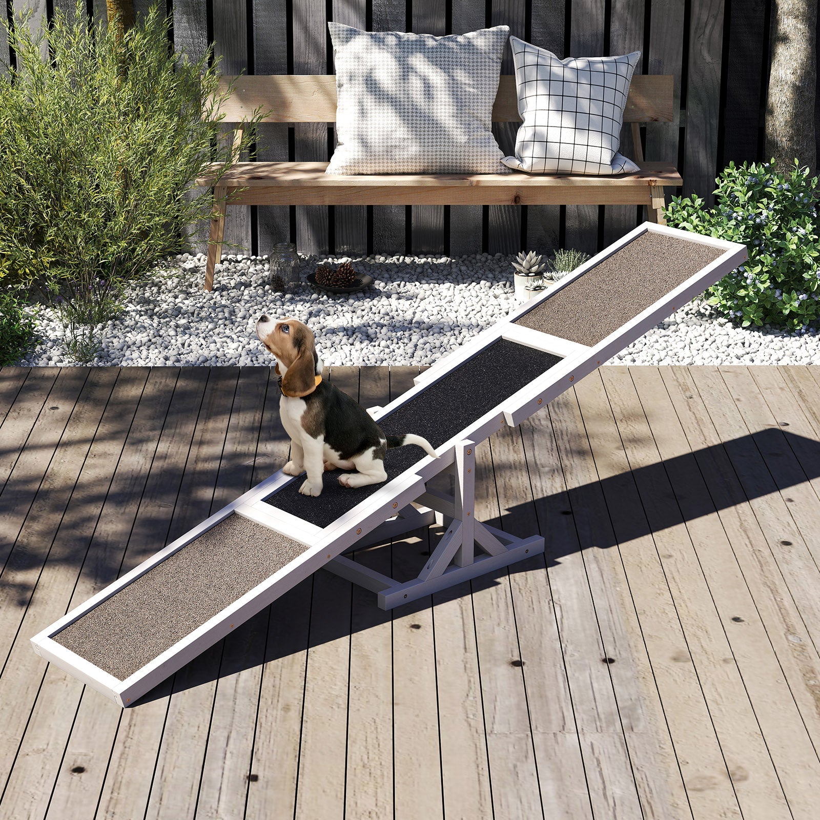 Wooden Dog Agility Seesaw Dog Outdoor Run Game Toy for Obstacle Courses