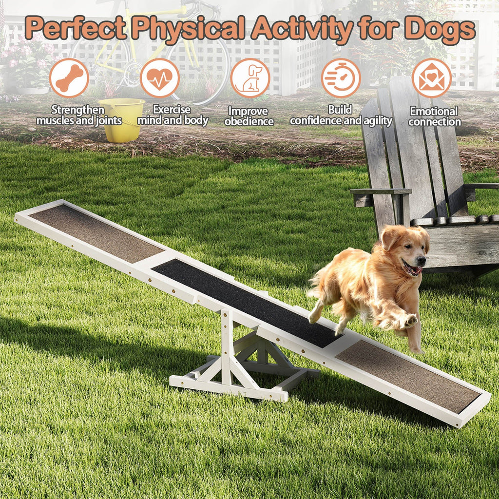 Wooden Dog Agility Seesaw Dog Outdoor Run Game Toy for Obstacle Courses