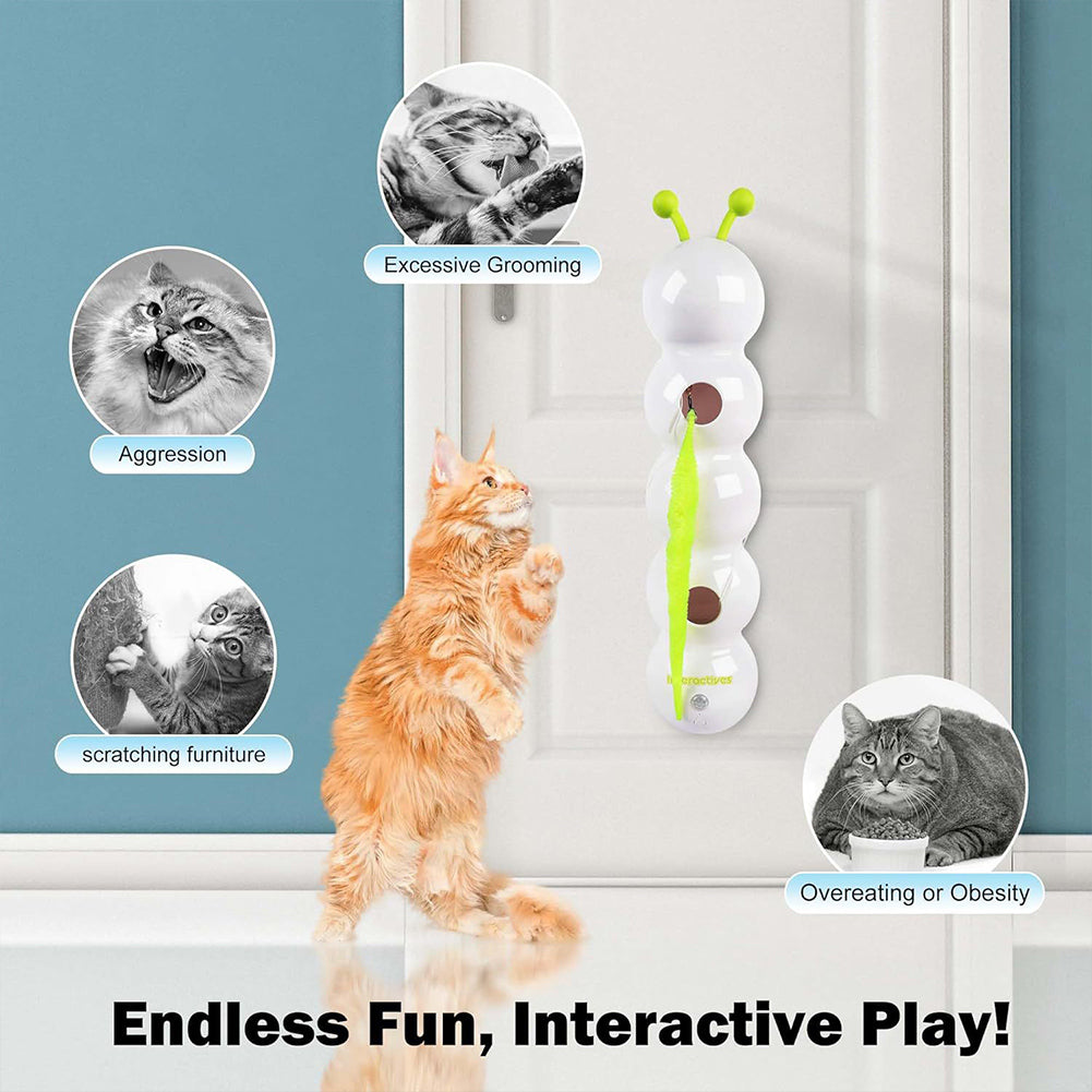 Smart Interactive Cat Toy  With Moving Tail Motion Activated Rechargeable