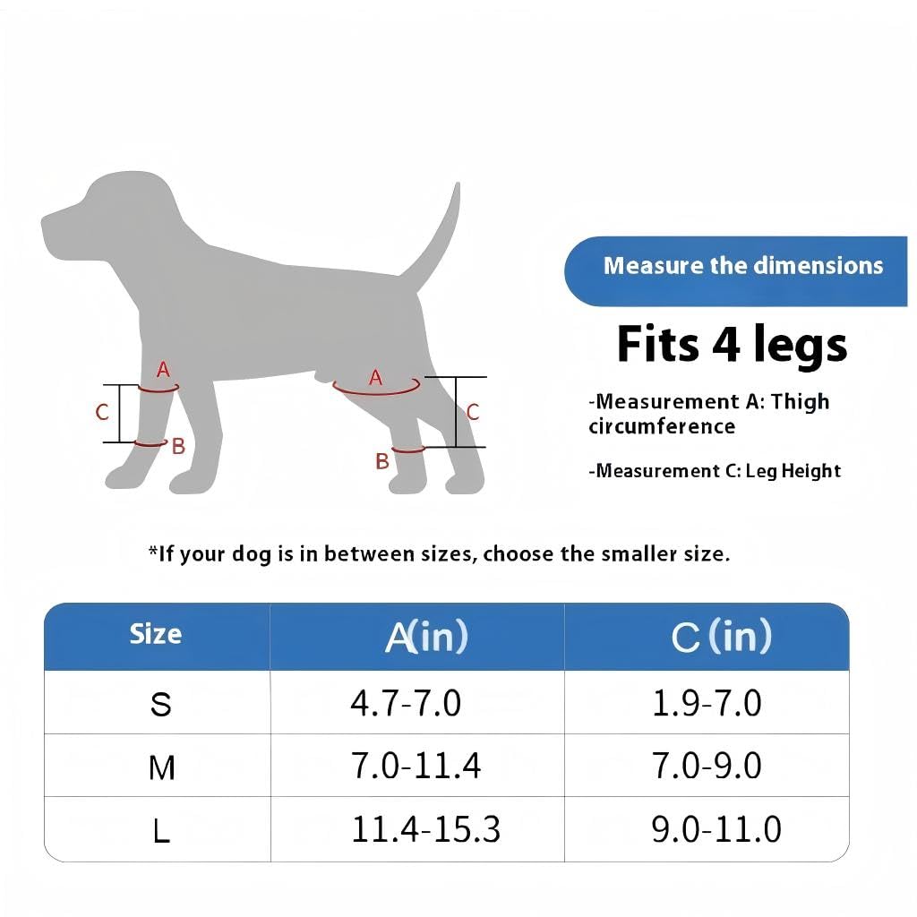 Dog Knee Brace For Torn ACL Hind Leg, Comfortable And Adjustable Support Brace With Two Stabilizer, Dog Leg Braces For Back Leg With Extra Support, Arthritis Relief And Surgery Recovery