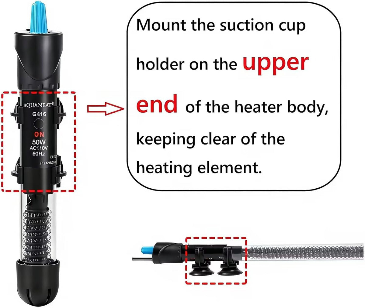 Aquarium Heater 25W-300W Adjustable Submersible Thermometer
