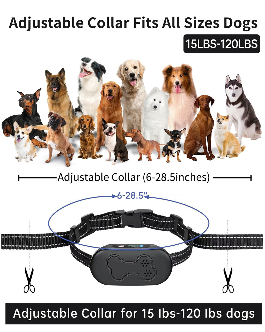 Dog Shock Collar With Remote Control, Waterproof Dog Training Collar Bk 2000FT Range, 4 Training Modes, Security Lock, Rechargeable IPX7 Waterproof Receiver, Fits Small Medium Large Dogs 15-120 Lbs