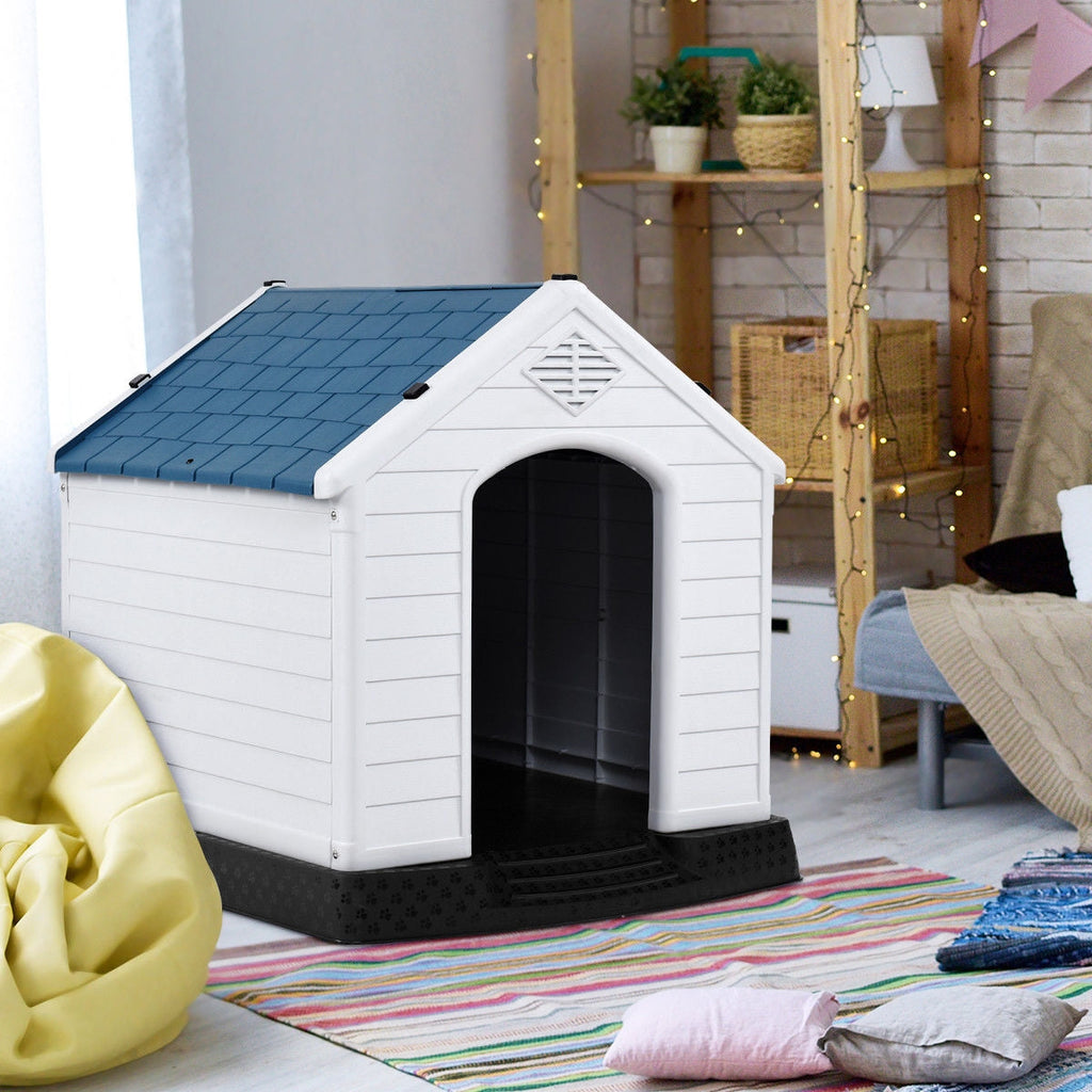 Indoor/Outdoor Waterproof Plastic Dog House Pet Puppy Shelter