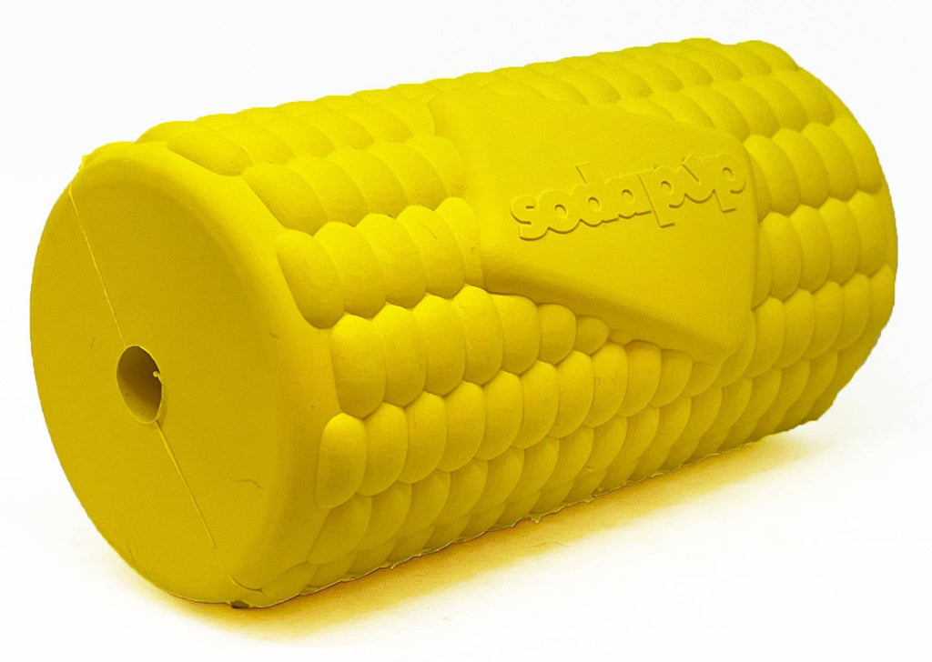 Corn on the Cob Dog Toy - Durable Rubber Treat Dispenser | USA Made