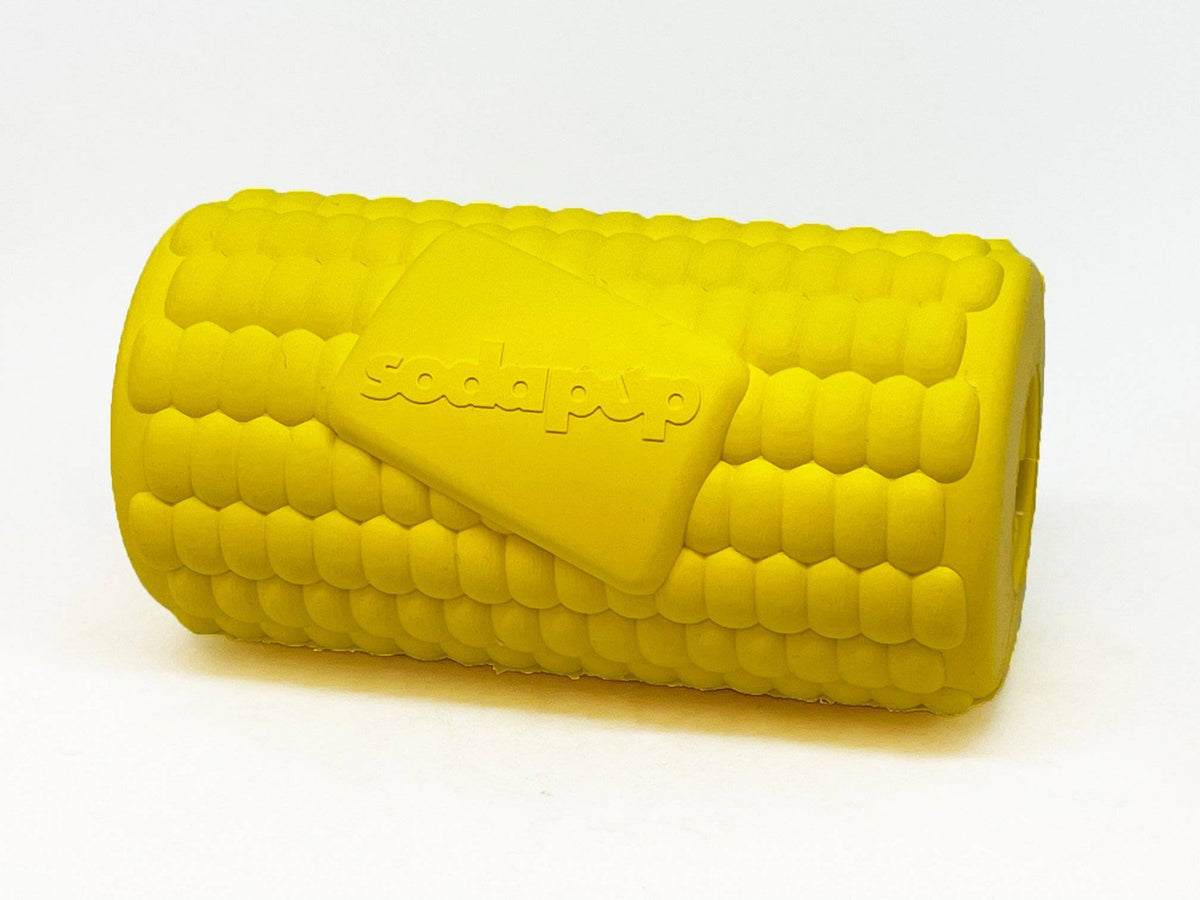 Corn on the Cob Dog Toy - Durable Rubber Treat Dispenser | USA Made