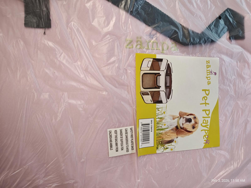 Dog Playpen Small Extra Tall Portable Pop Up Playpen for Dog /Pets Pink
