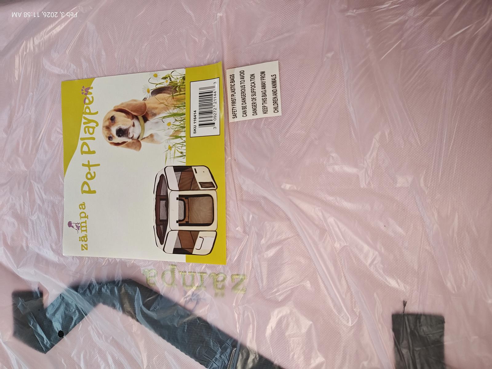 Dog Playpen Small Extra Tall Portable Pop Up Playpen for Dog /Pets Pink